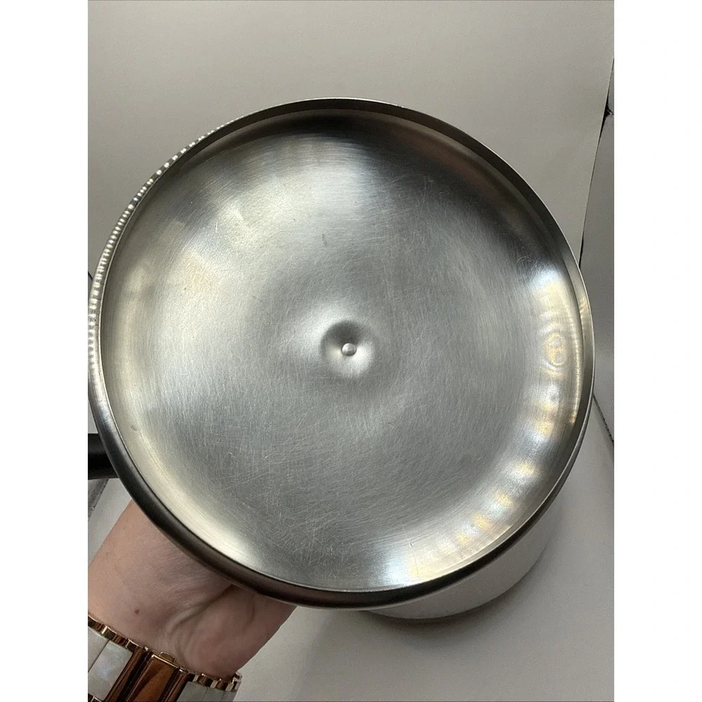 Vintage Revere Ware 1 1/2 qt Sauce Pan, Copper Bottom, Stainless Steel, Pre-1968